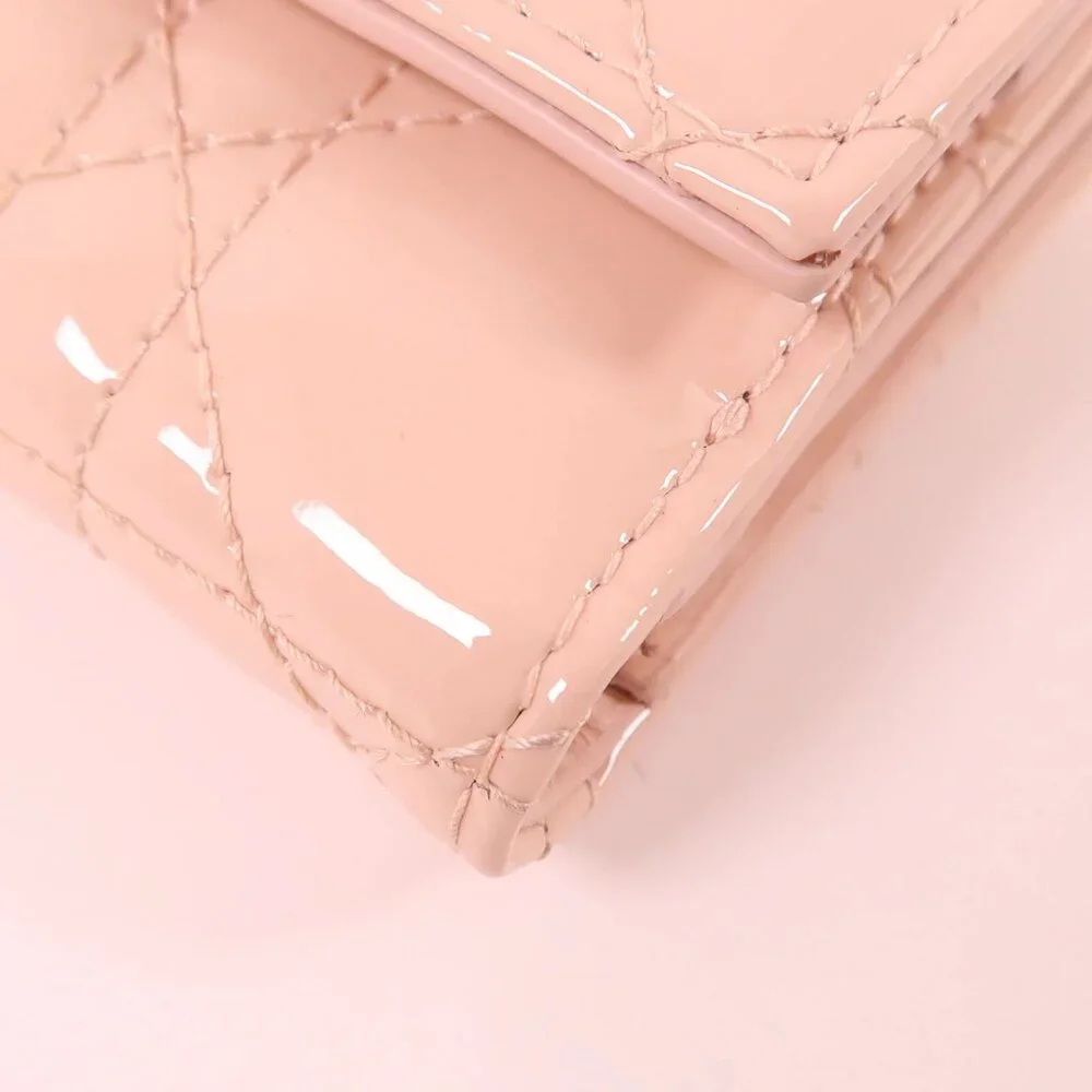 ❤️Authentic CHRISTIAN DIOR CD GHW Lady Dior Lotus Wallet❤️